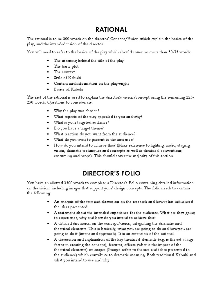 HSC Director's Folio Theatre Concept Free 30day Trial Scribd