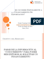 Como Acceder Exitosamente a Un Financiamiento de Exportación