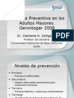 Clemente Zuniga. Prevencion