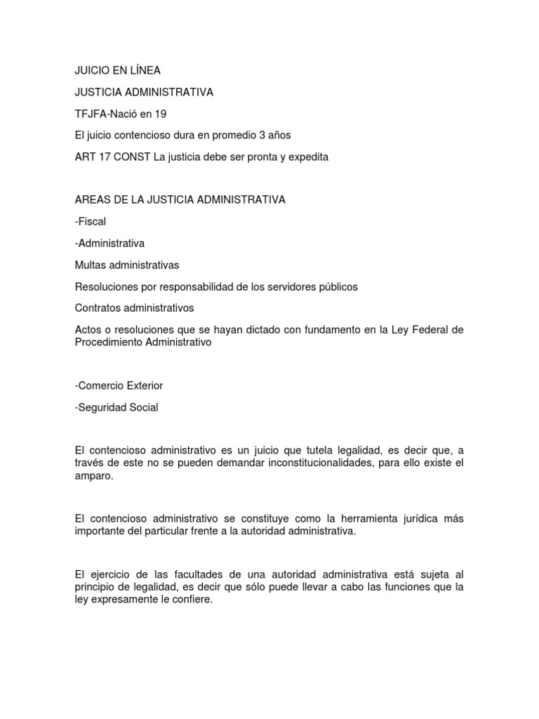 Juicio Contencioso Administrativo en México | PDF | Causa de la acción ...