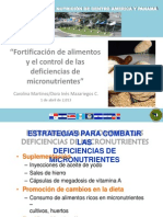Fortificación de Alimentos y El Control de Las Deficiencias de Micronutrientes Abril 2013