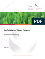 Lindenberg Definition: Green Finance
