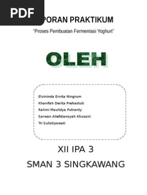 Laporan Fermentasi Pembuatan Yoghurt Doc