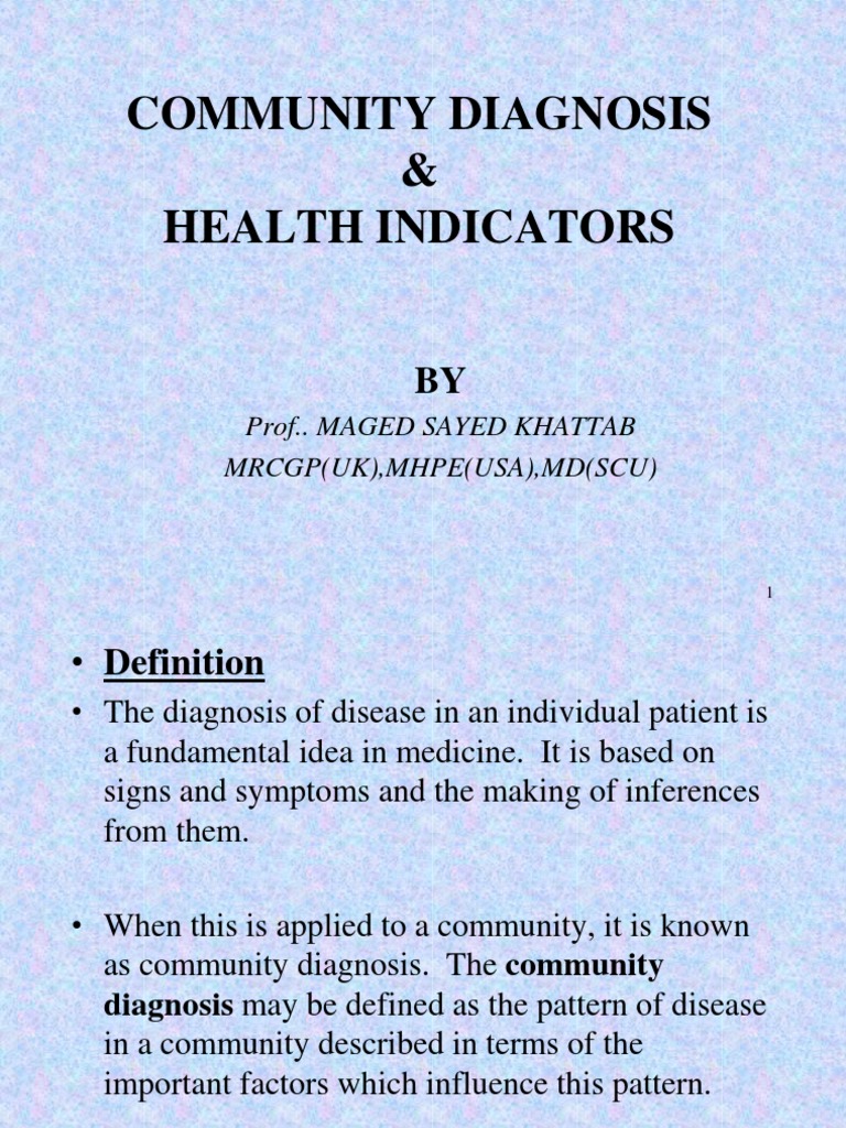 Community Diagnosis Health Indicators Ppt Breastfeeding Medical Diagnosis
