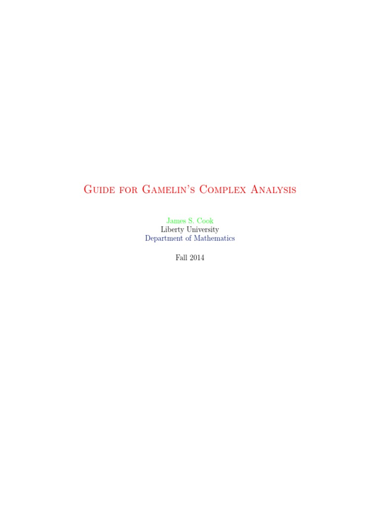 complex analysis gamelin pdf download
