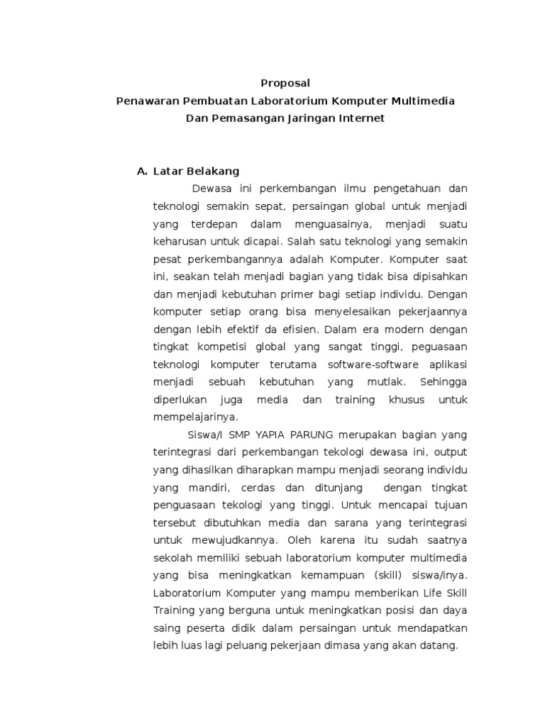 Proposal Lab Komputer Smp