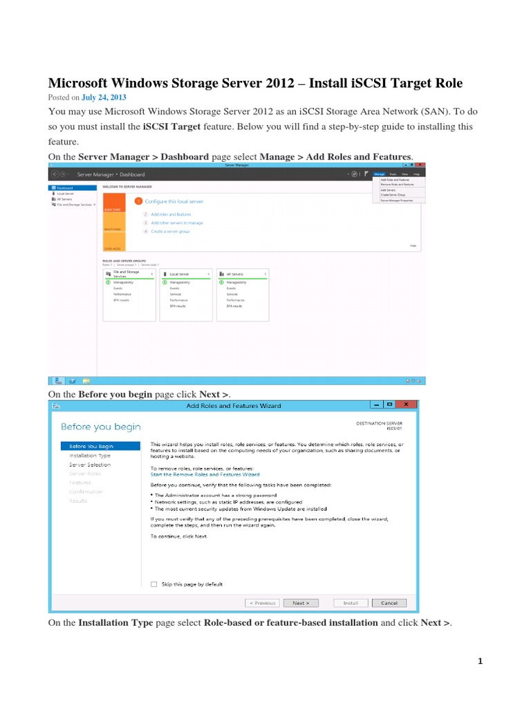 Instalación de iSCSI en Windows Server 2012 | PDF | Microsoft Windows ...