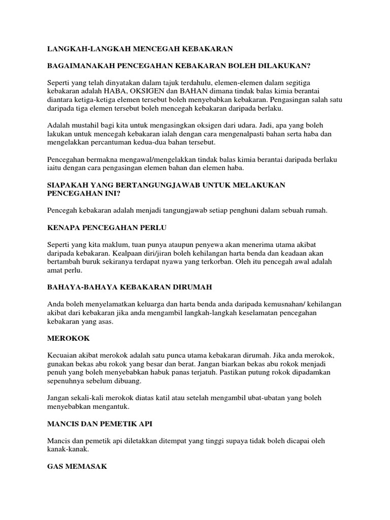 Langkah Menangani Kebakaran Pdf
