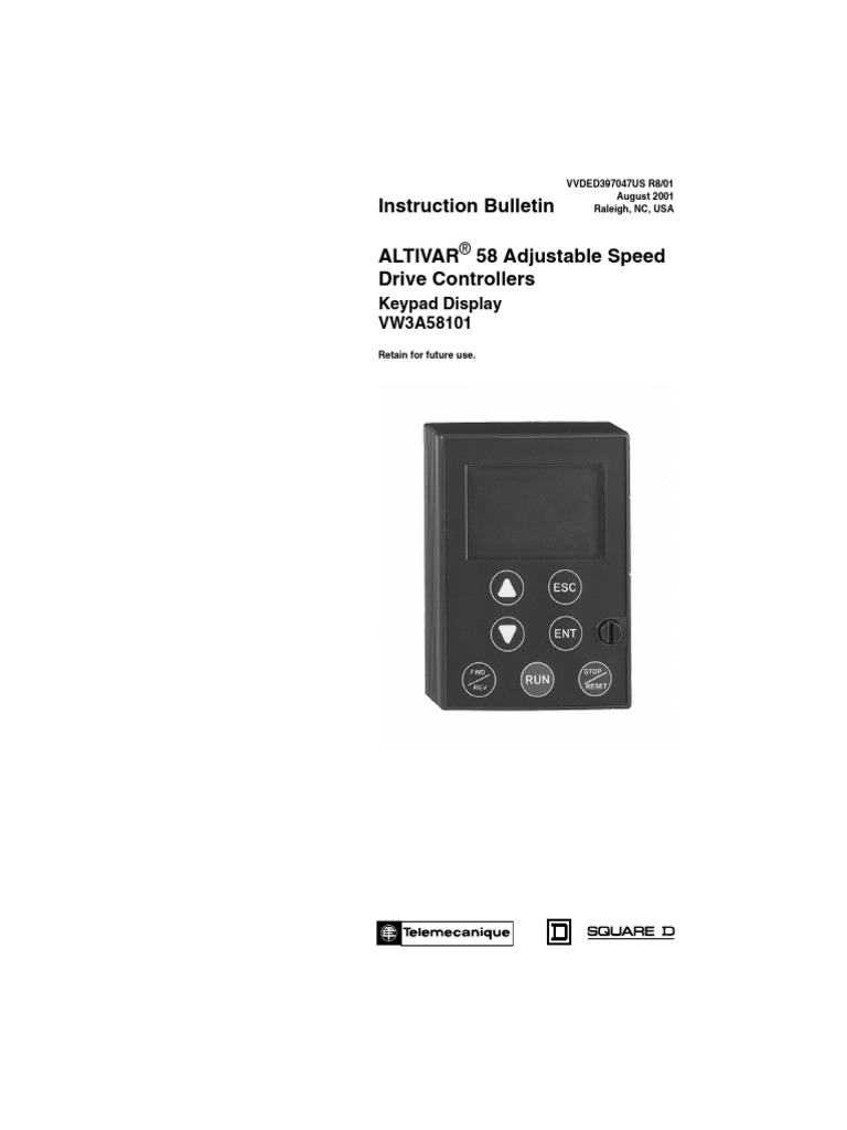 Altivar 58 Keypad Display | PDF | Capacitor | Direct Current