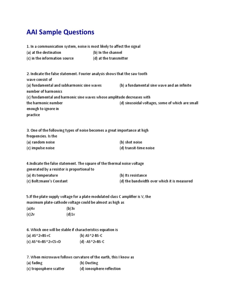 AAI Sample Paper | PDF