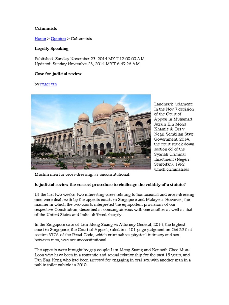 Case for Judicial Review | Government Information | Justice