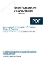 Educational Assessment Books and Articles