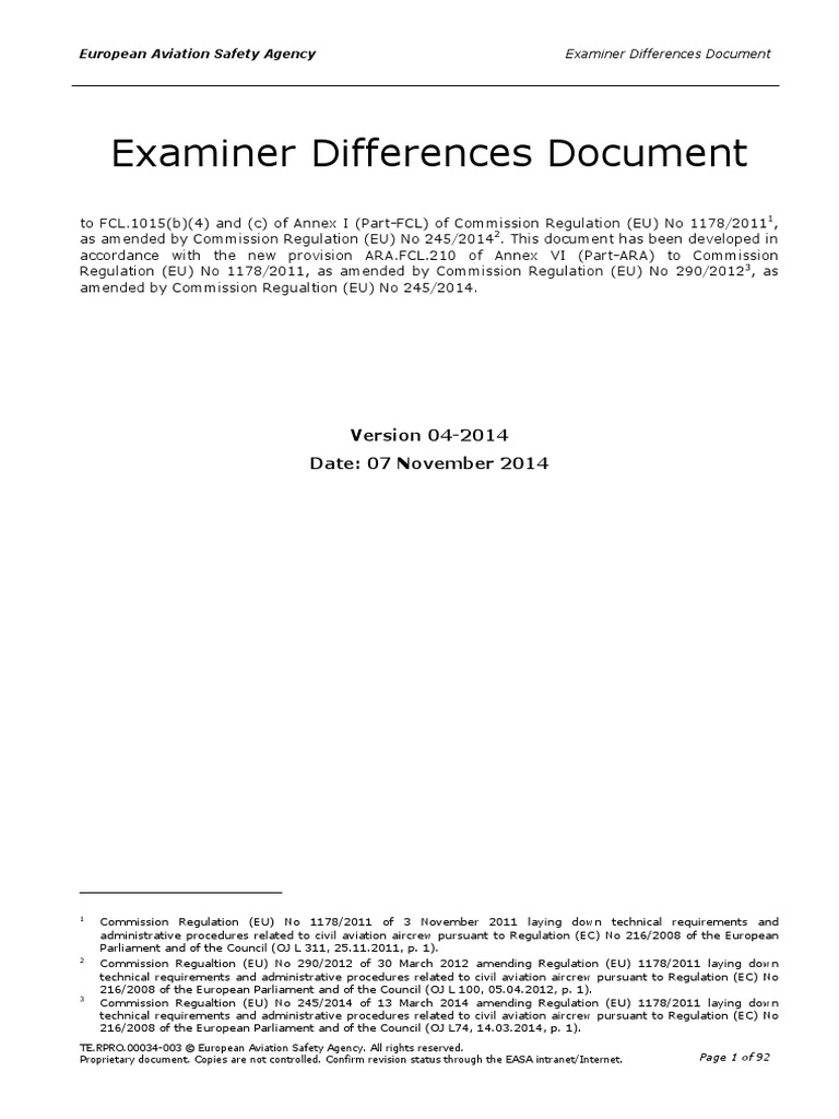 Differences Examiner