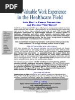 Download Student Flyer Health Careers Connection 2010 by USCBISC SN25240128 doc pdf