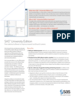 SAS University Edition: Fact Sheet Fact Sheet