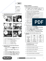 Unit 3 Vocabulary: Weekday Routine School Subjects