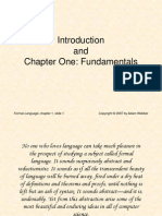 And Chapter One: Fundamentals: Formal Language, Chapter 1, Slide 1