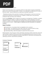 Retail Fashion Lifestyle Store Operation Induction Report