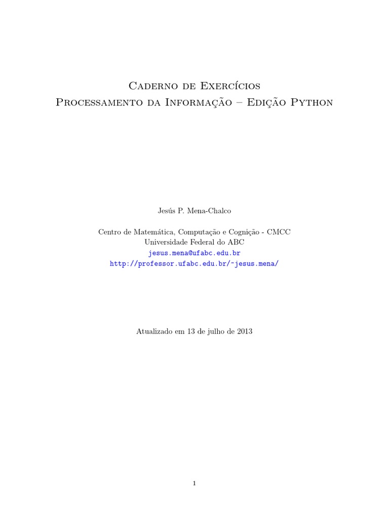 Caderno de Exercicios Pi em Python | PDF | Creative Commons | Python ...