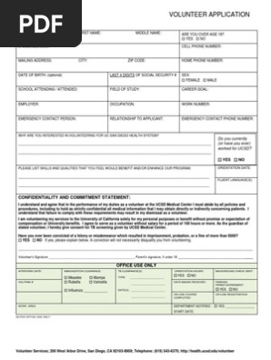Volunteer Application