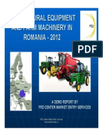 Agricultural Land Production and Machinery in Romania 2012