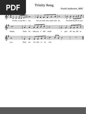 Trinity Song By Frank Andersen