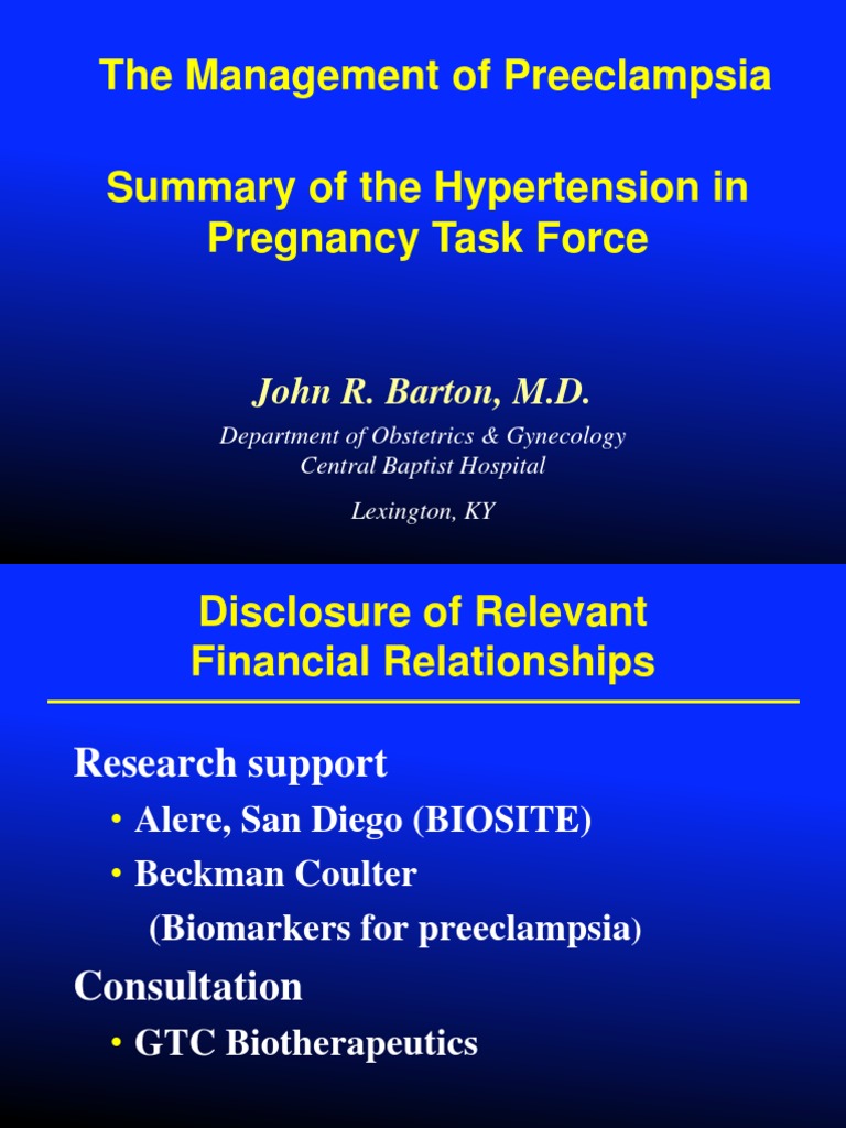 ACOG Guidelines on Preeclampsia Management | PDF | Hypertension ...