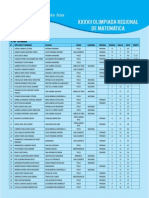 Olimpiada Regional de Matemática 1er y 2do Grado