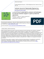  State-Of-The-Art Sustainability Analysis Methodologies for Efficient Decision Support in Green Production Operations