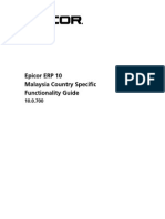 Epicor ERP 10 Malaysia Country Specific Functionality Guide 10.0.700