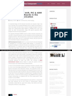 The Invasion of AVR, PIC  & ARM Developments Boards in the Field of Communication