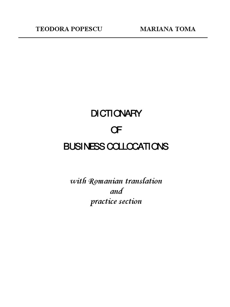 Dictionary Of Business Collocations Libre Accounting Noun