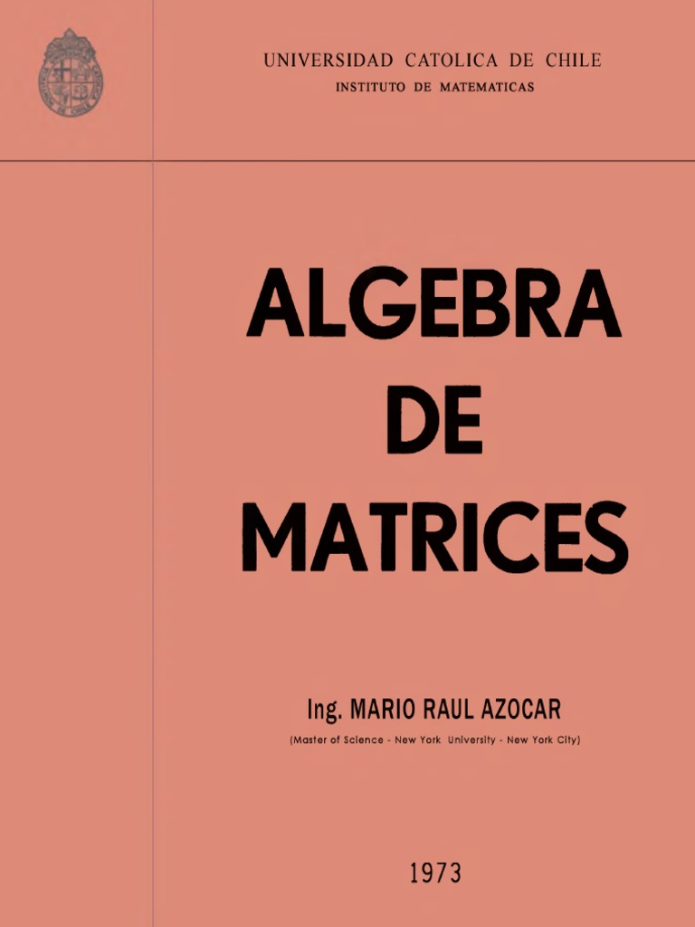 Algebra de Matrices | PDF | Sistema de ecuaciones lineales | Matriz ...