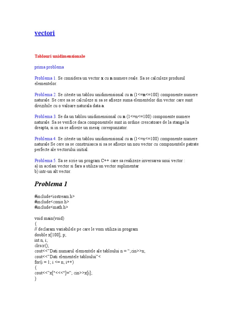 Vectori Pb Rezolvate