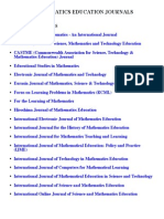 Mathematics Education Journals