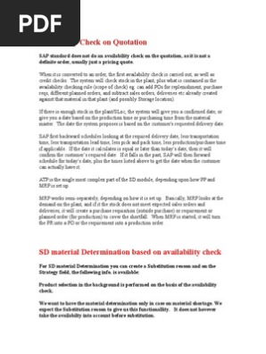 Availability Check