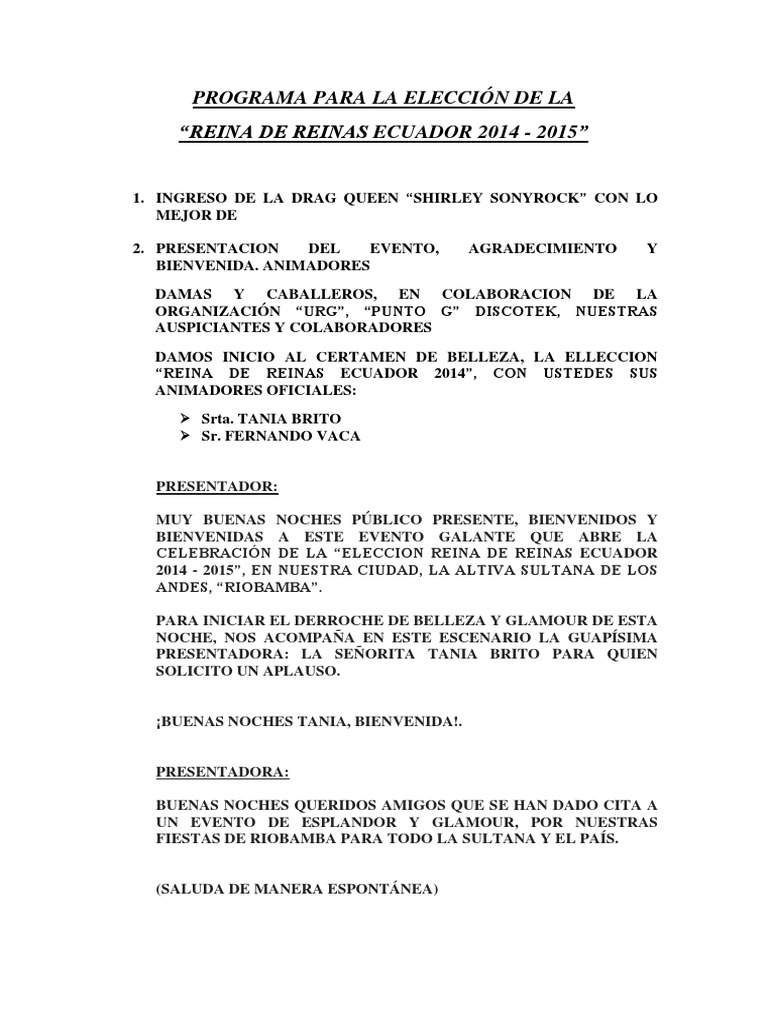 Guion Eleccion Original | PDF
