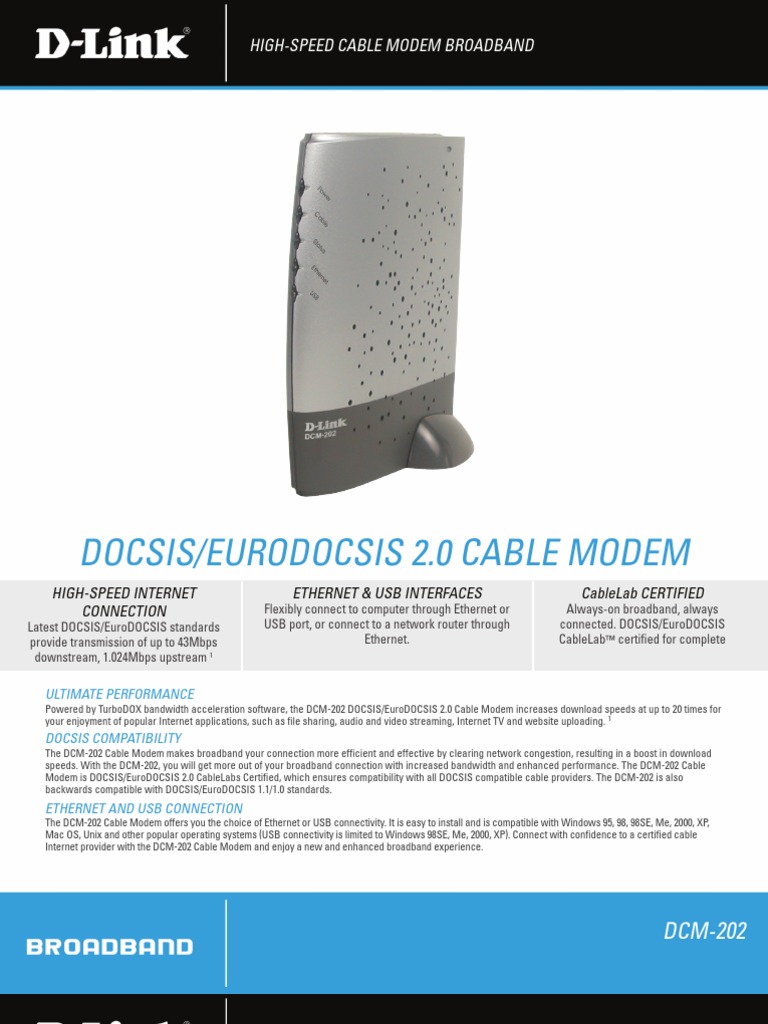 HighSpeed Cable Modem Broadband PDF Access Modem