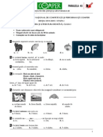 Subiect Si Barem LimbaRomana EtapaI ClasaI 11-12 PDF