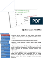 C Programlama - Öğr - Gör. Levent Terlemez Ders Notları