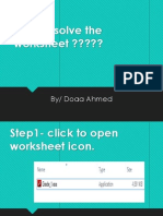 How To Solve The Worksheet PDF