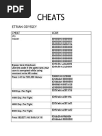 Cheat Codes