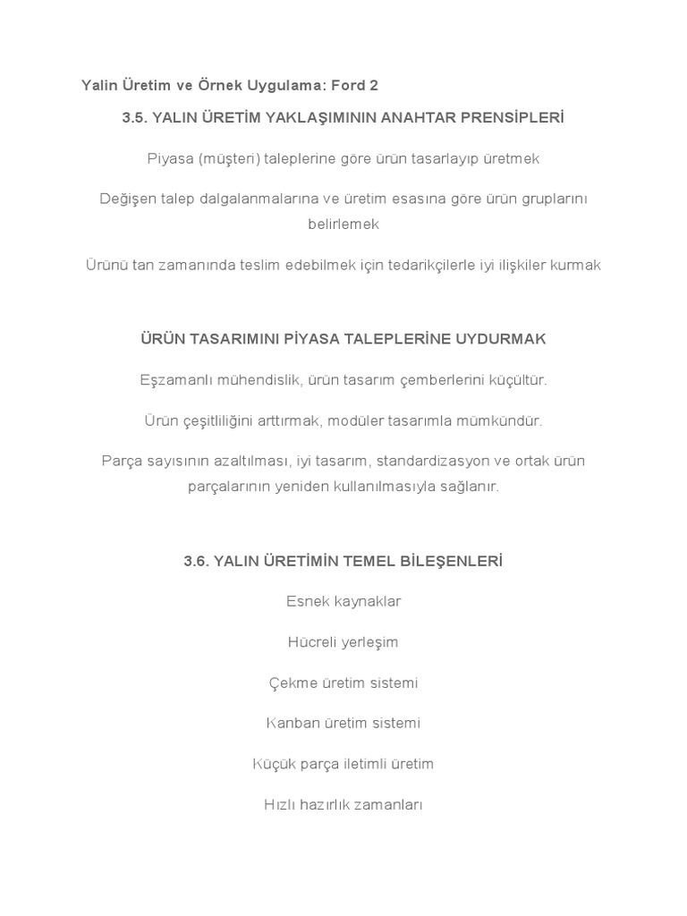 Yalin Üretim Uygulama | PDF