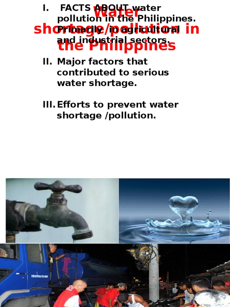 Water Shortage in the Philippines Water Resources Water Pollution