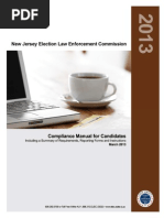 NJ ELEC Compliance Manual For Candidates