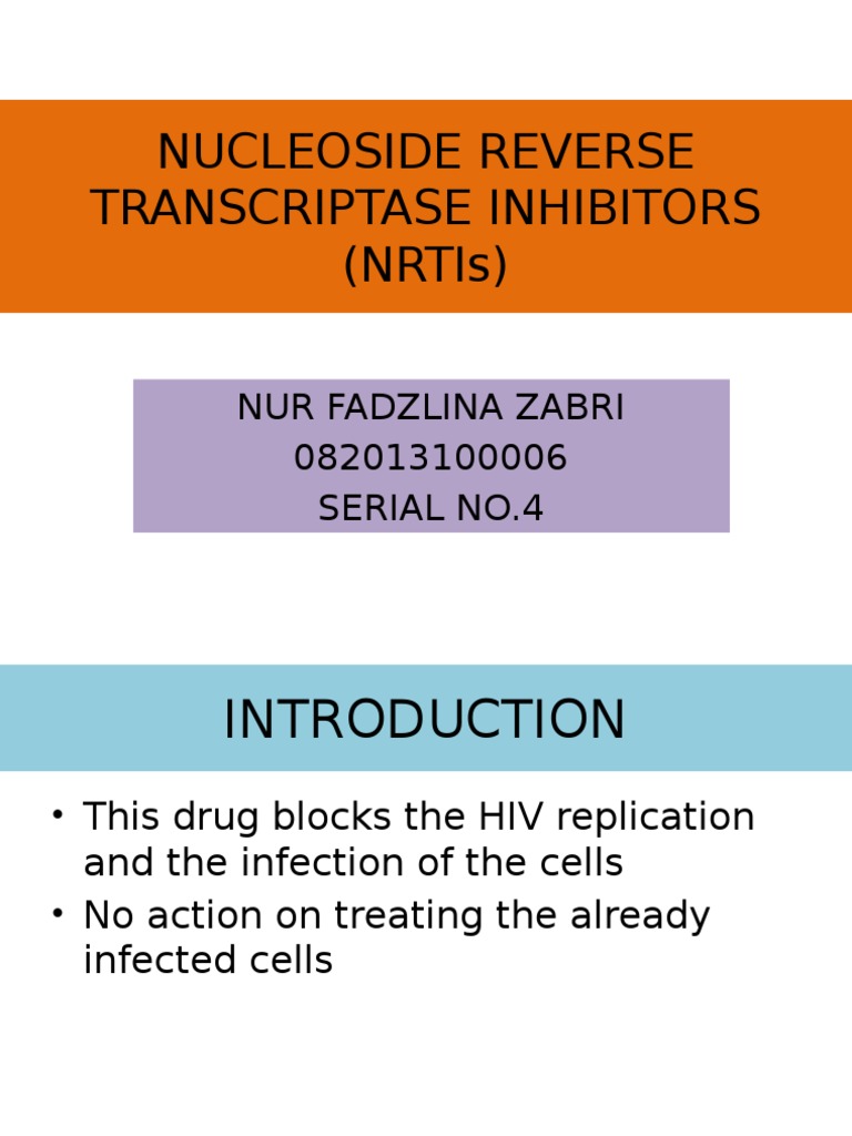 Nucleoside Reverse Transcriptase Inhibitors PDF Management Of Hiv