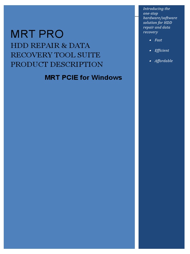 Pro HDD Repair & Data Recovery Tool Suite Product Description PDF | PDF | Hard Disk Drive | Electrical Connector