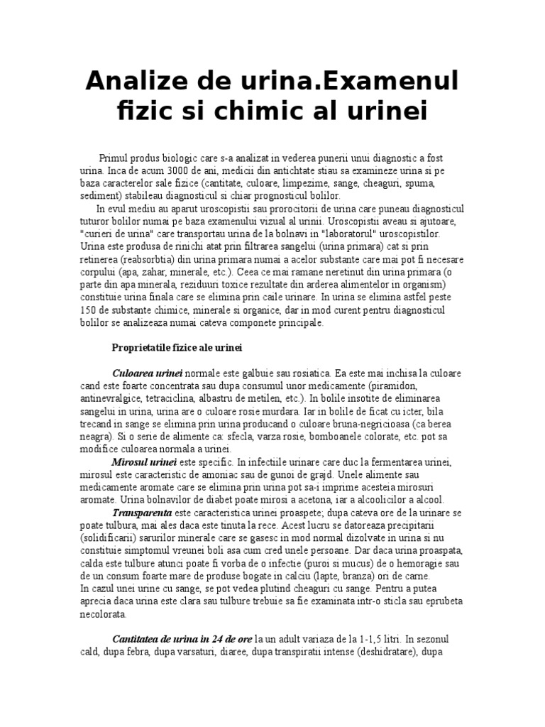 Analize De Urina
