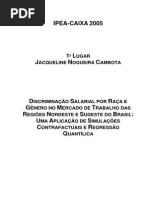 Discriminação Salarial Por Raça e Gênero No Mercado de Trabalho Das Regiões Nortre e Noredeste