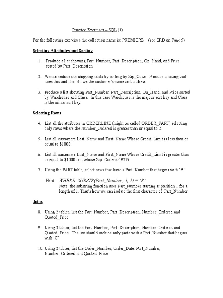 SQL Practice Problems | PDF | Data Management | Computer Data